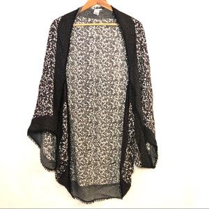 Maurice’s Black Floral Kimono